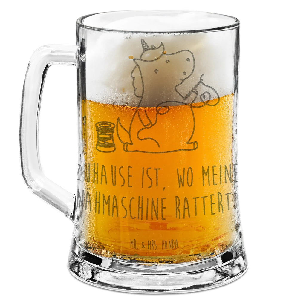 Gravur Bierkrug Einhorn Näherin Bierkrug, Bier Krug, Bierkrug Glas, Vatertag, Einhorn, Einhörner, Einhorn Deko, Unicorn, Näherin, nähen, Mädchen, Freundin, Häkeln, Stricken, basteln, Nähzimmer