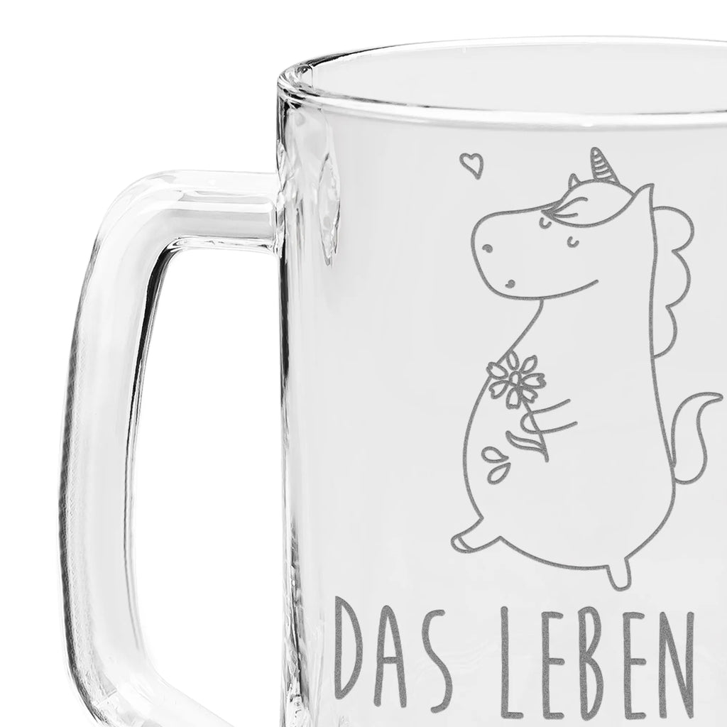 Gravur Bierkrug Einhorn Spaziergang Bierkrug, Bier Krug, Bierkrug Glas, Vatertag, Einhorn, Einhörner, Einhorn Deko, Pegasus, Unicorn, Glitzer, Blumen, Spaziergang, Motivation, Gute Laune, Freude, Freundin, Mutter, Schwester