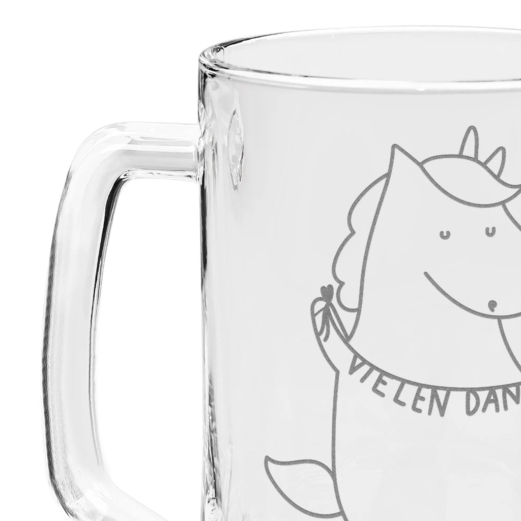 Gravur Bierkrug Einhorn Dankeschön Bierkrug, Bier Krug, Bierkrug Glas, Vatertag, Einhorn, Einhörner, Einhorn Deko, Pegasus, Unicorn, Danke, vielen Dank, Dankeschön, Danksagung