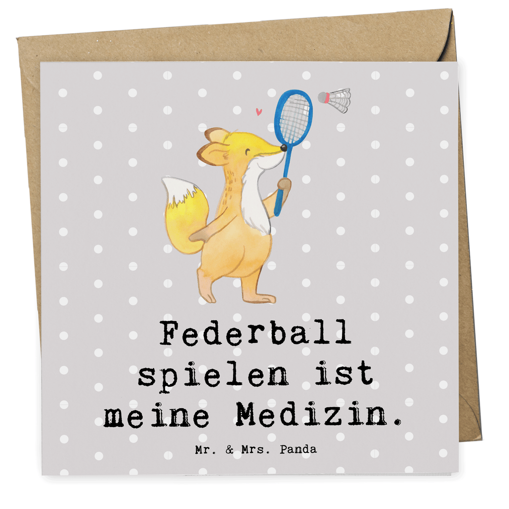 Deluxe Karte Fuchs Federball spielen Karte, Grußkarte, Klappkarte, Einladungskarte, Glückwunschkarte, Hochzeitskarte, Geburtstagskarte, Hochwertige Grußkarte, Hochwertige Klappkarte, Geschenk, Sport, Sportart, Hobby, Schenken, Danke, Dankeschön, Auszeichnung, Gewinn, Sportler, Federball spielen, Badminton