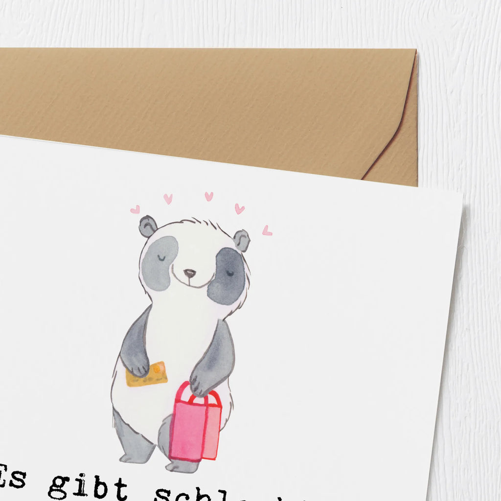 Deluxe Karte Panda Shopping Karte, Grußkarte, Klappkarte, Einladungskarte, Glückwunschkarte, Hochzeitskarte, Geburtstagskarte, Hochwertige Grußkarte, Hochwertige Klappkarte, Geschenk, Sport, Sportart, Hobby, Schenken, Danke, Dankeschön, Auszeichnung, Gewinn, Sportler, Shopping, shoppen, einkaufen