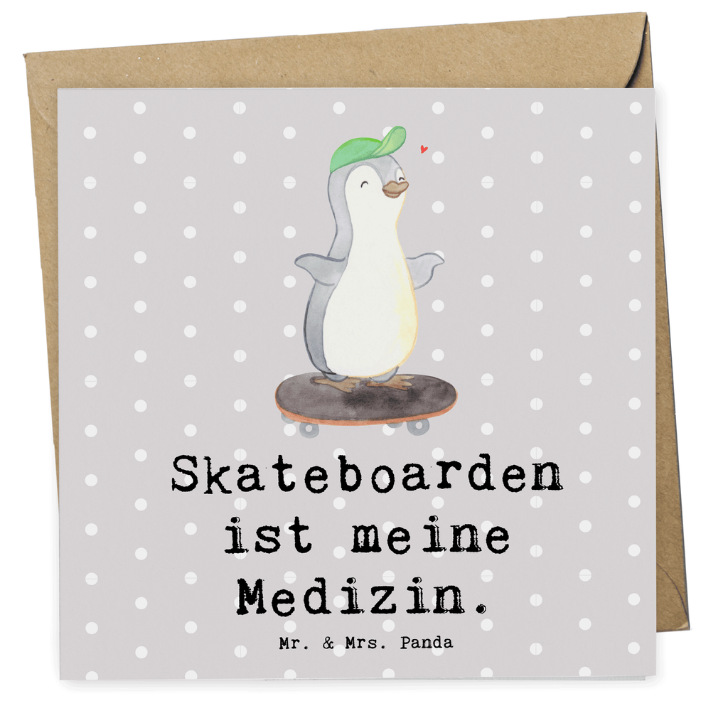 Deluxe Karte Pinguin Skateboarden Karte, Grußkarte, Klappkarte, Einladungskarte, Glückwunschkarte, Hochzeitskarte, Geburtstagskarte, Hochwertige Grußkarte, Hochwertige Klappkarte, Geschenk, Sport, Sportart, Hobby, Schenken, Danke, Dankeschön, Auszeichnung, Gewinn, Sportler, Skateboarden, Skateboard fahren, Skaten, Skateboard, Skateplatz