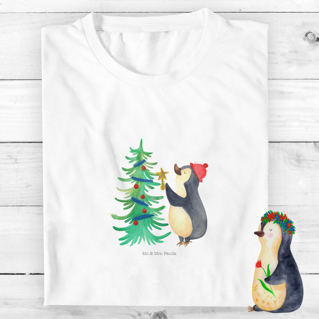 Organic Kinder T-Shirt Pinguin Weihnachtsbaum Kinder T-Shirt, Kinder T-Shirt Mädchen, Kinder T-Shirt Jungen, Winter, Weihnachten, Weihnachtsdeko, Nikolaus, Advent, Heiligabend, Wintermotiv, Pinguin