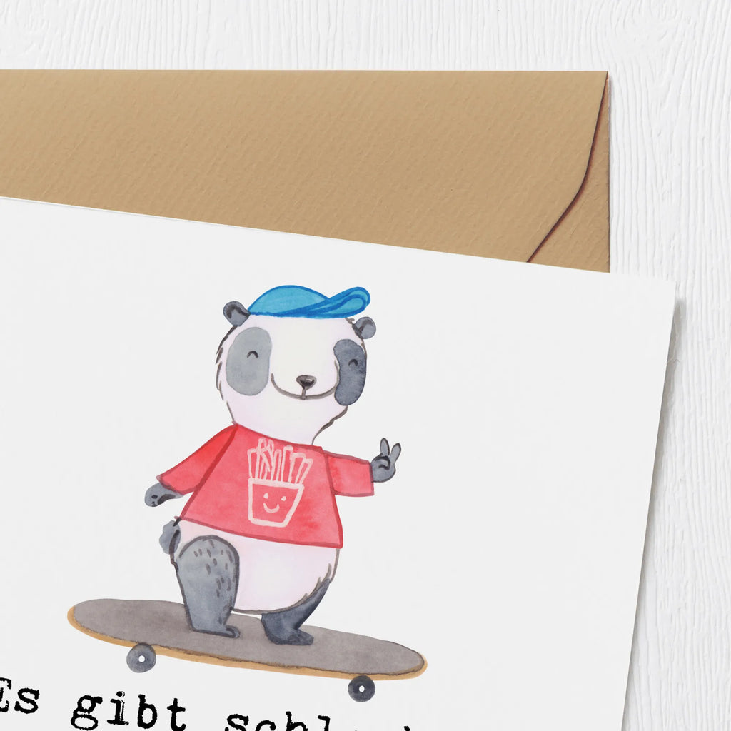 Deluxe Karte Panda Longboard fahren Karte, Grußkarte, Klappkarte, Einladungskarte, Glückwunschkarte, Hochzeitskarte, Geburtstagskarte, Hochwertige Grußkarte, Hochwertige Klappkarte, Geschenk, Sport, Sportart, Hobby, Schenken, Danke, Dankeschön, Auszeichnung, Gewinn, Sportler, Longboard fahren, Skaten