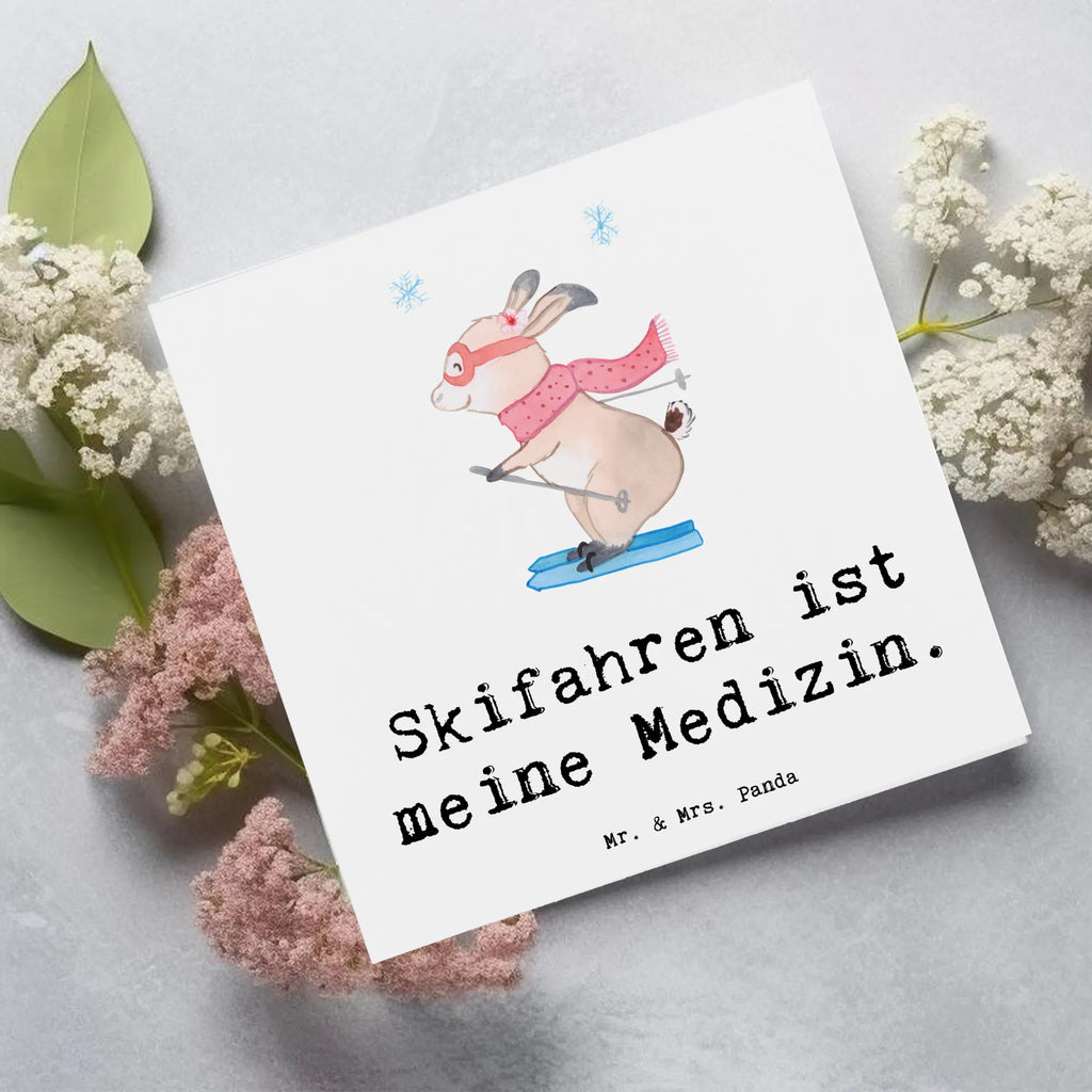 Deluxe Karte Hase Skifahren Karte, Grußkarte, Klappkarte, Einladungskarte, Glückwunschkarte, Hochzeitskarte, Geburtstagskarte, Hochwertige Grußkarte, Hochwertige Klappkarte, Geschenk, Sport, Sportart, Hobby, Schenken, Danke, Dankeschön, Auszeichnung, Gewinn, Sportler, Ski fahren, Skifahren, Skisport, Skiwettbewerb, Skirennen