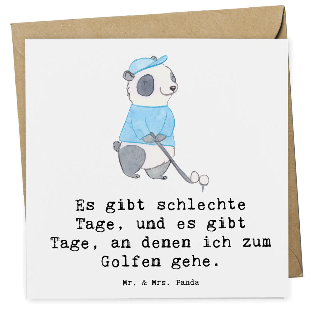 Deluxe Karte Panda Golfen Karte, Grußkarte, Klappkarte, Einladungskarte, Glückwunschkarte, Hochzeitskarte, Geburtstagskarte, Hochwertige Grußkarte, Hochwertige Klappkarte, Geschenk, Sport, Sportart, Hobby, Schenken, Danke, Dankeschön, Auszeichnung, Gewinn, Sportler, Golfen, Golf spielen, Golfplatz, Golfturnier, Golf Verein