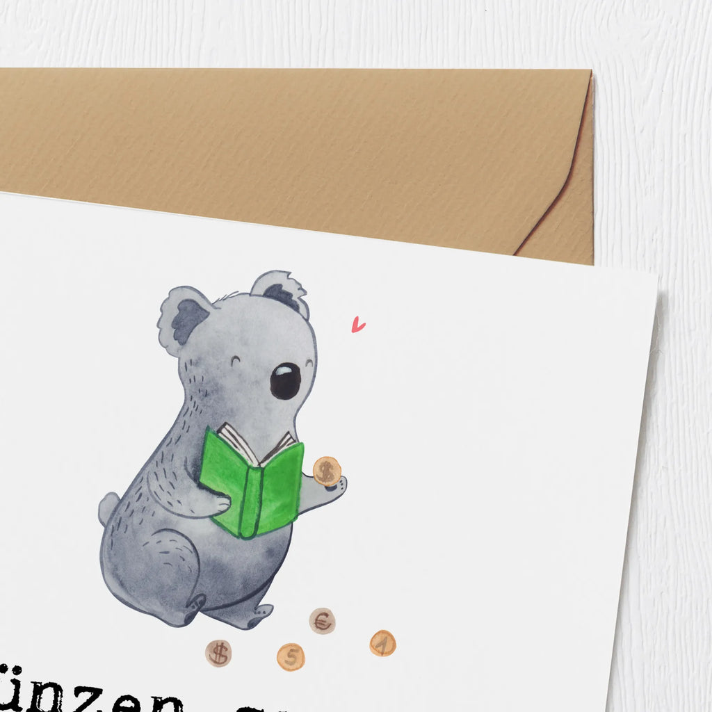 Deluxe Karte Koala Münzen sammeln Karte, Grußkarte, Klappkarte, Einladungskarte, Glückwunschkarte, Hochzeitskarte, Geburtstagskarte, Hochwertige Grußkarte, Hochwertige Klappkarte, Geschenk, Sport, Sportart, Hobby, Schenken, Danke, Dankeschön, Auszeichnung, Gewinn, Sportler, Münzen sammeln, Numismatik, Münzen aus aller Welt