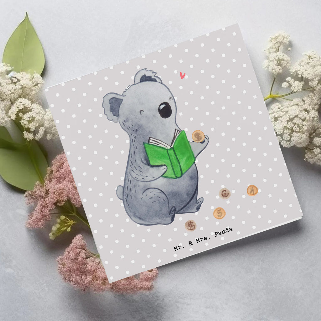 Deluxe Karte Koala Münzen sammeln Karte, Grußkarte, Klappkarte, Einladungskarte, Glückwunschkarte, Hochzeitskarte, Geburtstagskarte, Hochwertige Grußkarte, Hochwertige Klappkarte, Geschenk, Sport, Sportart, Hobby, Schenken, Danke, Dankeschön, Auszeichnung, Gewinn, Sportler, Münzen sammeln, Numismatik, Münzen aus aller Welt