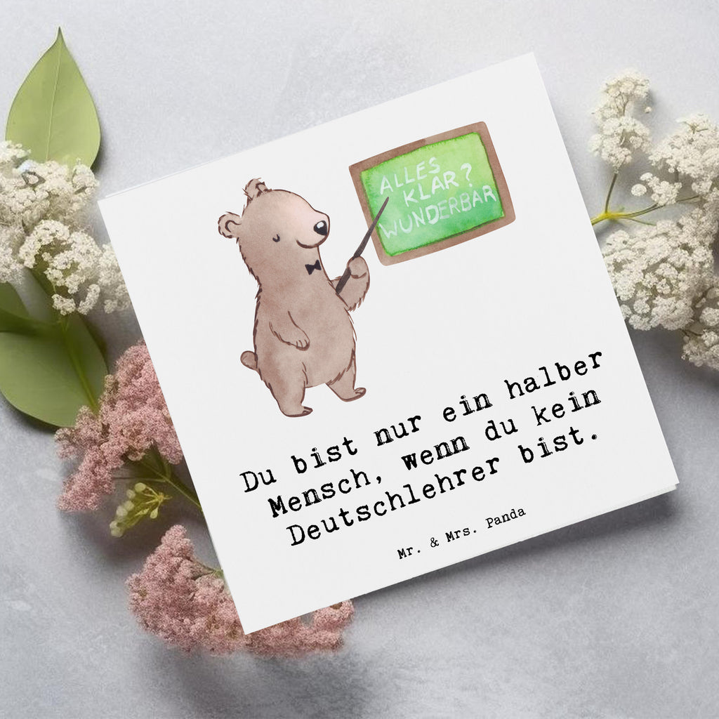 Deluxe Karte Deutschlehrer Herz Karte, Grußkarte, Klappkarte, Einladungskarte, Glückwunschkarte, Hochzeitskarte, Geburtstagskarte, Hochwertige Grußkarte, Hochwertige Klappkarte, Beruf, Ausbildung, Jubiläum, Abschied, Rente, Kollege, Kollegin, Geschenk, Schenken, Arbeitskollege, Mitarbeiter, Firma, Danke, Dankeschön, Deutschlehrer, Deutschunterricht, Schule, Grundschule