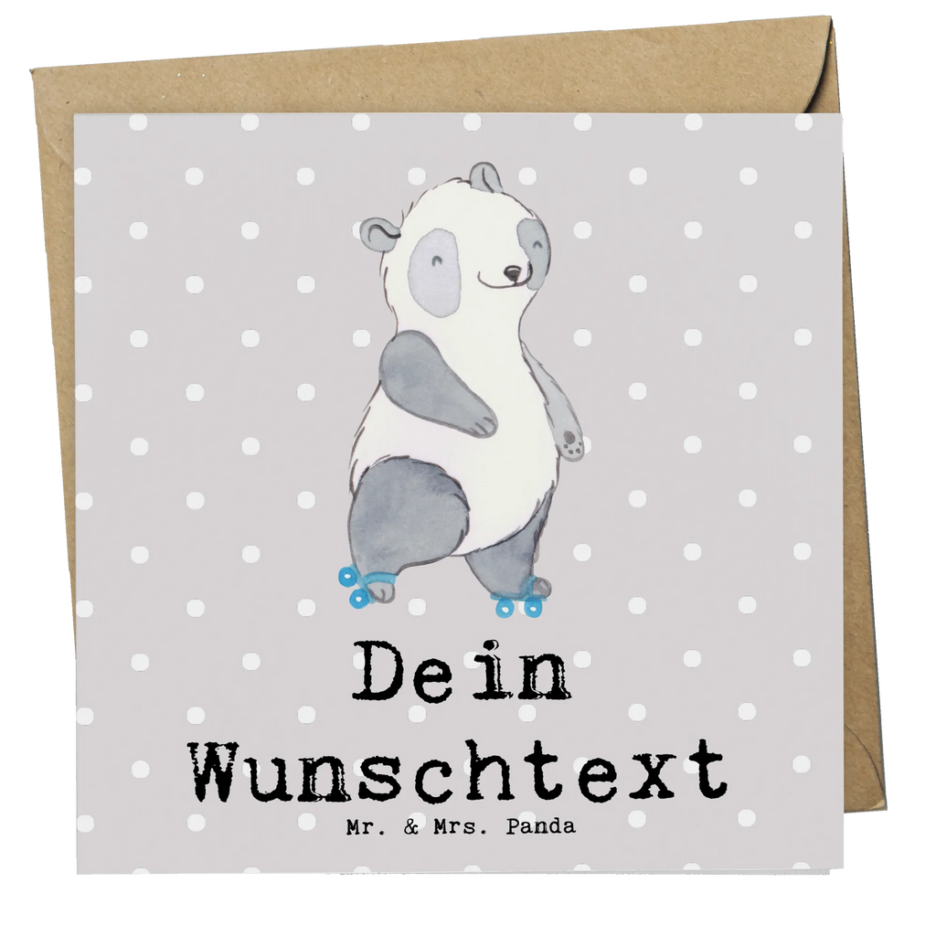 Personalisierte Deluxe Karte Panda Inliner fahren Personalisierte Grußkarte, Personalisiertere Klappkarte, Personalisierte Einladungskarte, Personalisierte Glückwunschkarte, Personalisierte Hochzeitskarte, Personalisierte Geburtstagskarte, Grußkarte mit Namen, Grußkarte selber drucken, Grußkarte selbst gestalten, Grußkarte mit persönlichen Nachrichten, Grußkarte als Geldgeschenk, Grußkarten personalisiert, Personalisierte Karte, Geschenk, Sport, Sportart, Hobby, Schenken, Danke, Dankeschön, Auszeichnung, Gewinn, Sportler, Inliner fahren, Rollschuh fahren, Rollerblades, inlinern