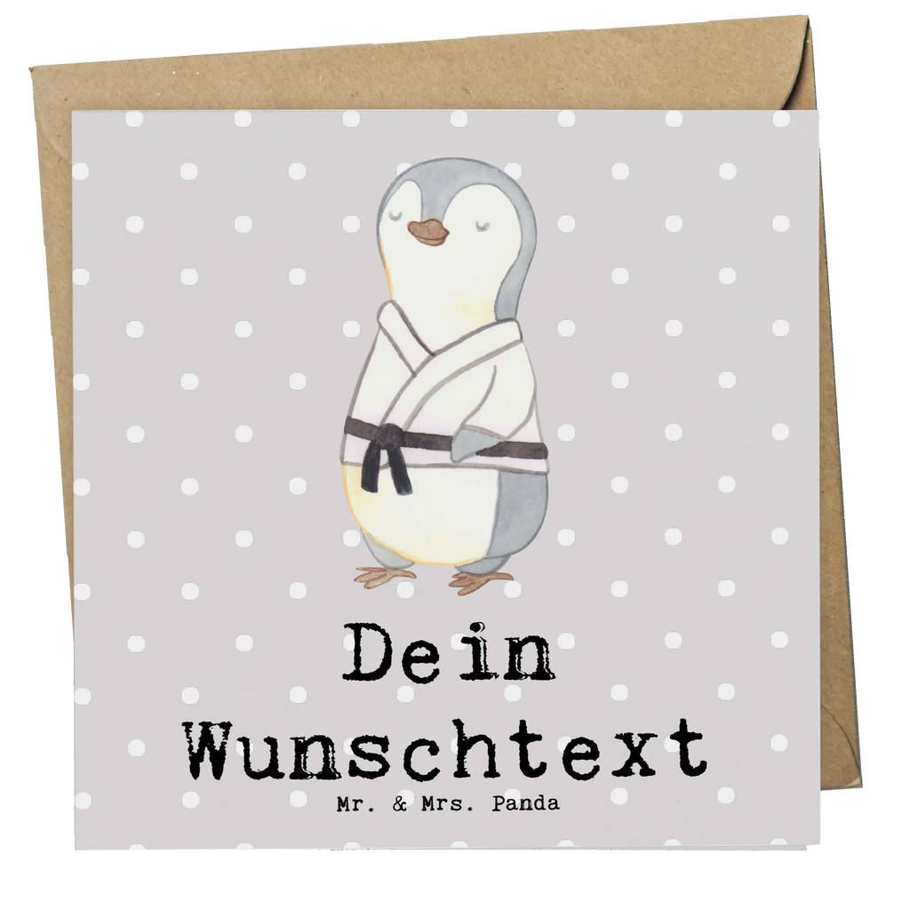 Personalisierte Deluxe Karte Pinguin Karate Personalisierte Grußkarte, Personalisiertere Klappkarte, Personalisierte Einladungskarte, Personalisierte Glückwunschkarte, Personalisierte Hochzeitskarte, Personalisierte Geburtstagskarte, Grußkarte mit Namen, Grußkarte selber drucken, Grußkarte selbst gestalten, Grußkarte mit persönlichen Nachrichten, Grußkarte als Geldgeschenk, Grußkarten personalisiert, Personalisierte Karte, Geschenk, Sport, Sportart, Hobby, Schenken, Danke, Dankeschön, Auszeichnung, Gewinn, Sportler, Karate, Kampfsportart, Selbstverteidigung, Kampfkunst, Karate Verein