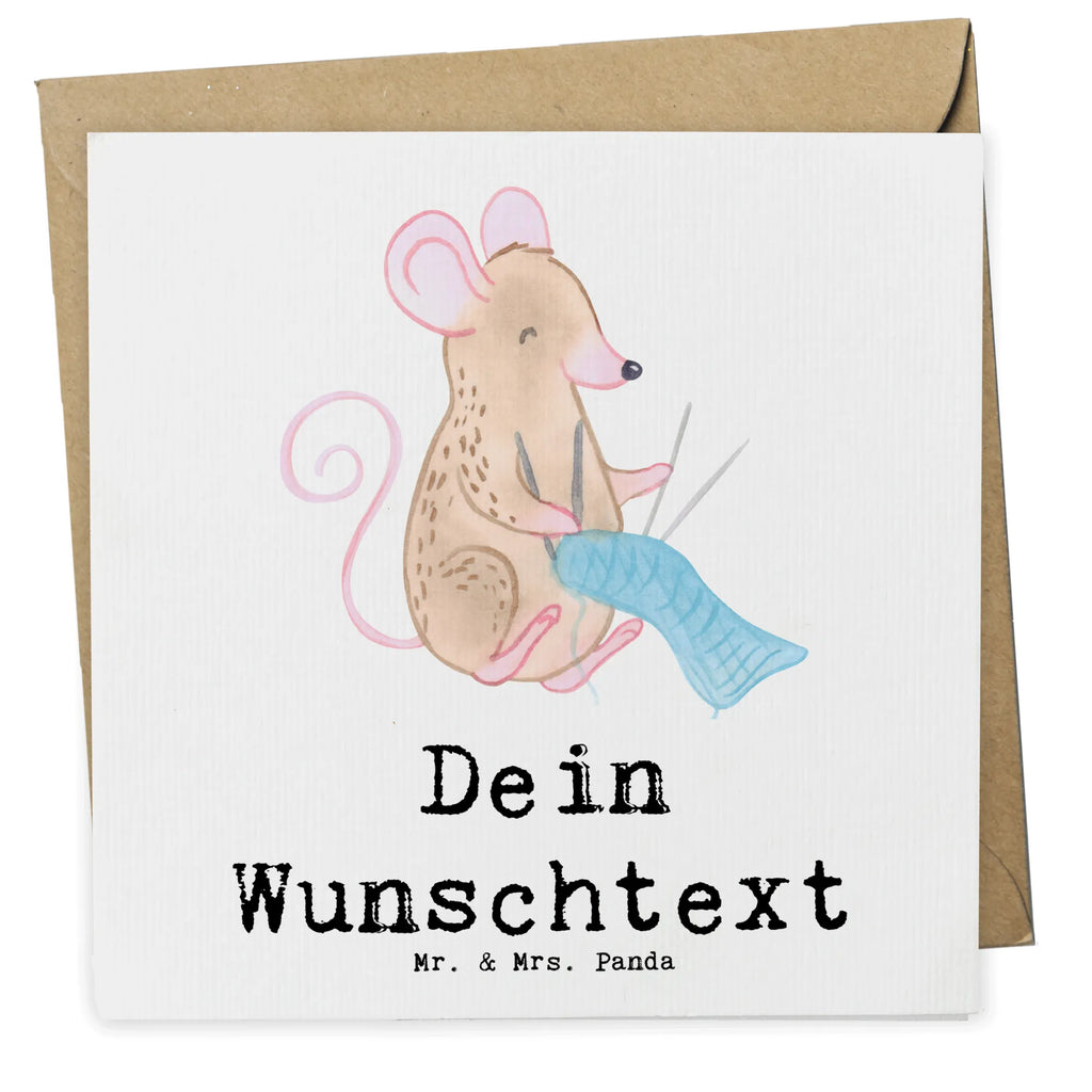 Personalisierte Deluxe Karte Maus Stricken Personalisierte Grußkarte, Personalisiertere Klappkarte, Personalisierte Einladungskarte, Personalisierte Glückwunschkarte, Personalisierte Hochzeitskarte, Personalisierte Geburtstagskarte, Grußkarte mit Namen, Grußkarte selber drucken, Grußkarte selbst gestalten, Grußkarte mit persönlichen Nachrichten, Grußkarte als Geldgeschenk, Grußkarten personalisiert, Personalisierte Karte, Geschenk, Sport, Sportart, Hobby, Schenken, Danke, Dankeschön, Auszeichnung, Gewinn, Sportler, Stricken, DIY