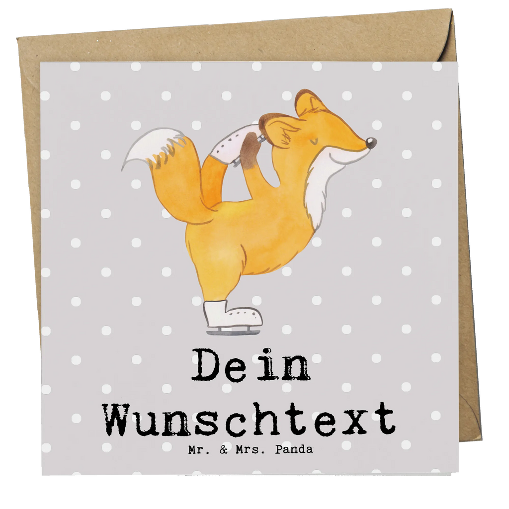 Personalisierte Deluxe Karte Fuchs Eiskunstläufer Personalisierte Grußkarte, Personalisiertere Klappkarte, Personalisierte Einladungskarte, Personalisierte Glückwunschkarte, Personalisierte Hochzeitskarte, Personalisierte Geburtstagskarte, Grußkarte mit Namen, Grußkarte selber drucken, Grußkarte selbst gestalten, Grußkarte mit persönlichen Nachrichten, Grußkarte als Geldgeschenk, Grußkarten personalisiert, Personalisierte Karte, Geschenk, Sport, Sportart, Hobby, Schenken, Danke, Dankeschön, Auszeichnung, Gewinn, Sportler, Eiskunstläufer, Eiskunstläuferin, Eiskunst