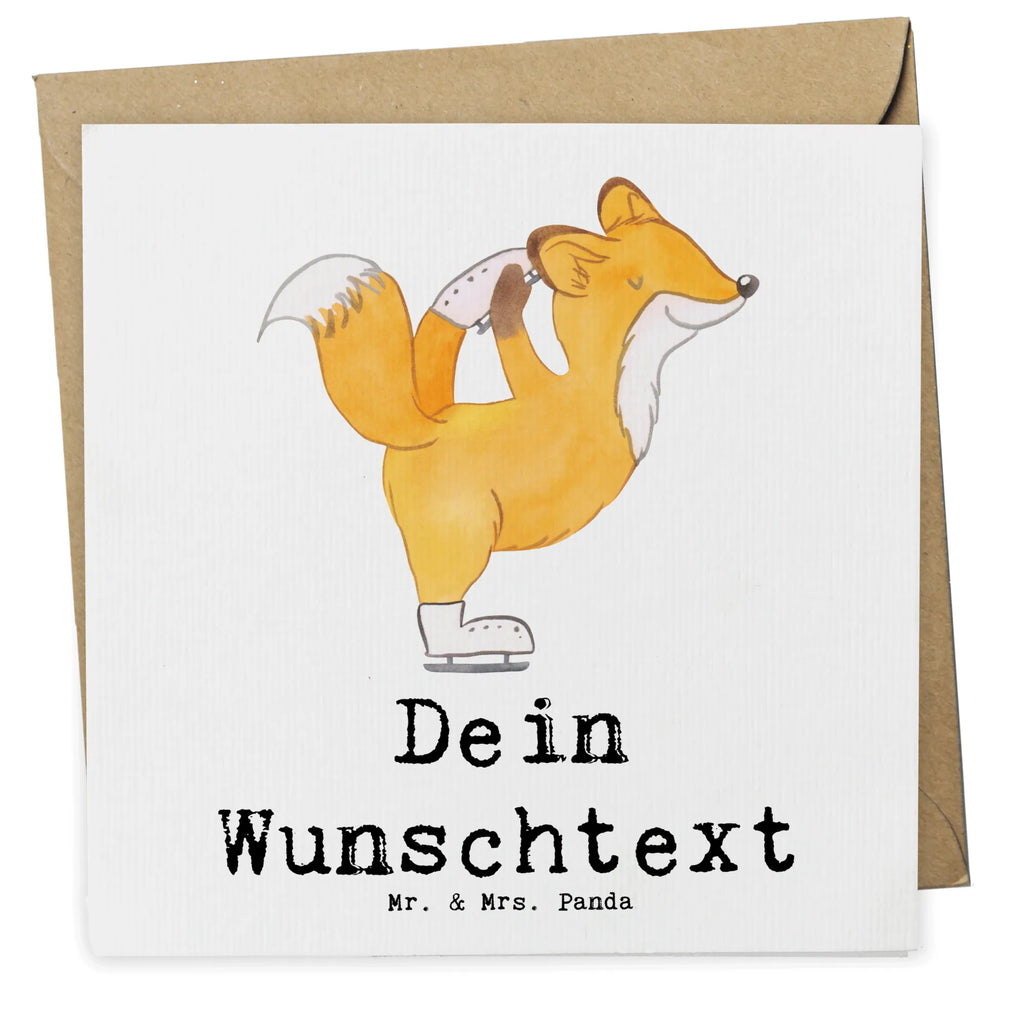 Personalisierte Deluxe Karte Fuchs Eiskunstläufer Personalisierte Grußkarte, Personalisiertere Klappkarte, Personalisierte Einladungskarte, Personalisierte Glückwunschkarte, Personalisierte Hochzeitskarte, Personalisierte Geburtstagskarte, Grußkarte mit Namen, Grußkarte selber drucken, Grußkarte selbst gestalten, Grußkarte mit persönlichen Nachrichten, Grußkarte als Geldgeschenk, Grußkarten personalisiert, Personalisierte Karte, Geschenk, Sport, Sportart, Hobby, Schenken, Danke, Dankeschön, Auszeichnung, Gewinn, Sportler, Eiskunstläufer, Eiskunstläuferin, Eiskunst