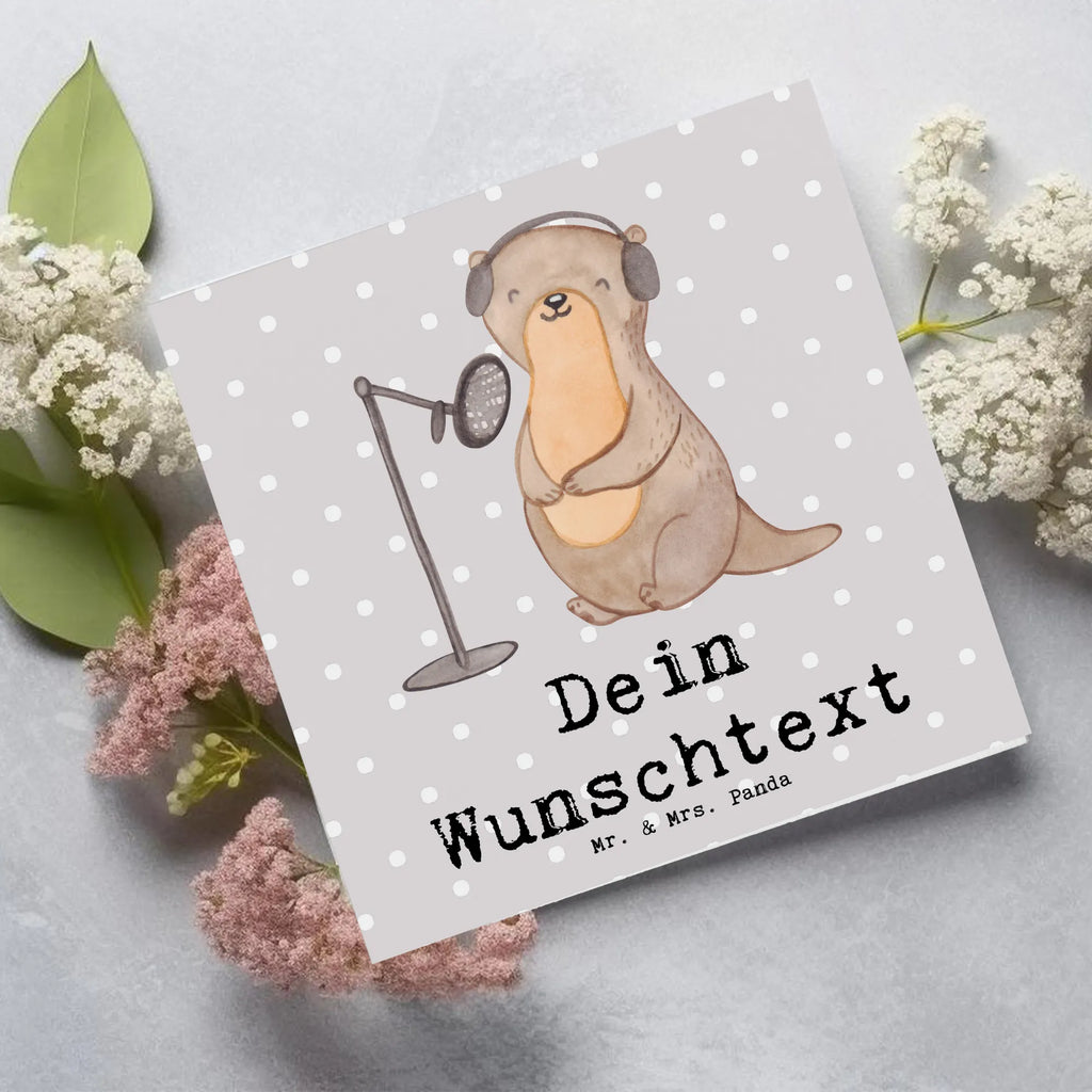 Personalisierte Deluxe Karte Otter Podcast aufnehmen Personalisierte Grußkarte, Personalisiertere Klappkarte, Personalisierte Einladungskarte, Personalisierte Glückwunschkarte, Personalisierte Hochzeitskarte, Personalisierte Geburtstagskarte, Grußkarte mit Namen, Grußkarte selber drucken, Grußkarte selbst gestalten, Grußkarte mit persönlichen Nachrichten, Grußkarte als Geldgeschenk, Grußkarten personalisiert, Personalisierte Karte, Geschenk, Sport, Sportart, Hobby, Schenken, Danke, Dankeschön, Auszeichnung, Gewinn, Sportler, Podcast aufnehmen, Podcast produzieren, Podcasterin, Podcaster