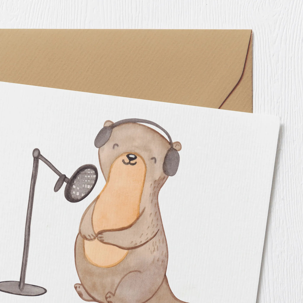 Personalisierte Deluxe Karte Otter Podcast aufnehmen Personalisierte Grußkarte, Personalisiertere Klappkarte, Personalisierte Einladungskarte, Personalisierte Glückwunschkarte, Personalisierte Hochzeitskarte, Personalisierte Geburtstagskarte, Grußkarte mit Namen, Grußkarte selber drucken, Grußkarte selbst gestalten, Grußkarte mit persönlichen Nachrichten, Grußkarte als Geldgeschenk, Grußkarten personalisiert, Personalisierte Karte, Geschenk, Sport, Sportart, Hobby, Schenken, Danke, Dankeschön, Auszeichnung, Gewinn, Sportler, Podcast aufnehmen, Podcast produzieren, Podcasterin, Podcaster