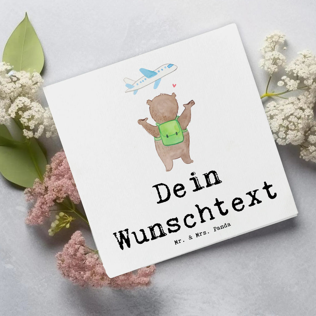 Personalisierte Deluxe Karte Bär Reisen Personalisierte Grußkarte, Personalisiertere Klappkarte, Personalisierte Einladungskarte, Personalisierte Glückwunschkarte, Personalisierte Hochzeitskarte, Personalisierte Geburtstagskarte, Grußkarte mit Namen, Grußkarte selber drucken, Grußkarte selbst gestalten, Grußkarte mit persönlichen Nachrichten, Grußkarte als Geldgeschenk, Grußkarten personalisiert, Personalisierte Karte, Geschenk, Sport, Sportart, Hobby, Schenken, Danke, Dankeschön, Auszeichnung, Gewinn, Sportler, Reisen, Weltreise, Urlaub, Urlaube, Auslandsjahr, Austauschjahr, Schüleraustausch, Reisegruppe, Reiseveranstalter, Reisebüro