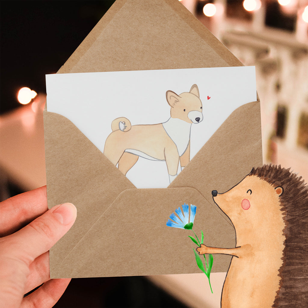 Personalisierte Deluxe Karte Basenji Lebensretter Personalisierte Grußkarte, Personalisiertere Klappkarte, Personalisierte Einladungskarte, Personalisierte Glückwunschkarte, Personalisierte Hochzeitskarte, Personalisierte Geburtstagskarte, Grußkarte mit Namen, Grußkarte selber drucken, Grußkarte selbst gestalten, Grußkarte mit persönlichen Nachrichten, Grußkarte als Geldgeschenk, Grußkarten personalisiert, Personalisierte Karte, Hund, Hunderasse, Rassehund, Hundebesitzer, Geschenk, Tierfreund, Schenken, Welpe, Kongo-Terrier, Basenji