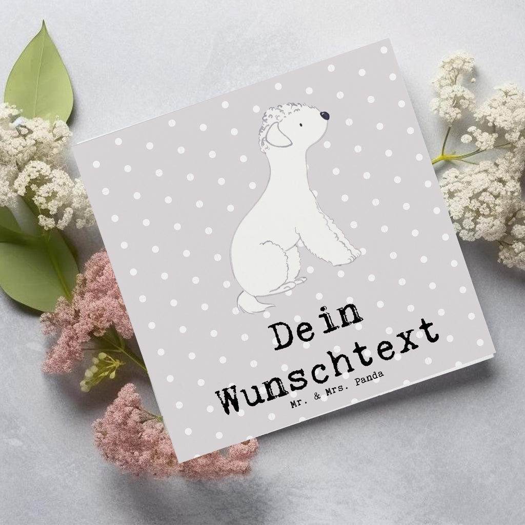 Personalisierte Deluxe Karte Bedlington Terrier Lebensretter Personalisierte Grußkarte, Personalisiertere Klappkarte, Personalisierte Einladungskarte, Personalisierte Glückwunschkarte, Personalisierte Hochzeitskarte, Personalisierte Geburtstagskarte, Grußkarte mit Namen, Grußkarte selber drucken, Grußkarte selbst gestalten, Grußkarte mit persönlichen Nachrichten, Grußkarte als Geldgeschenk, Grußkarten personalisiert, Personalisierte Karte, Hund, Hunderasse, Rassehund, Hundebesitzer, Geschenk, Tierfreund, Schenken, Welpe, Bedlington Terrier, Terrier