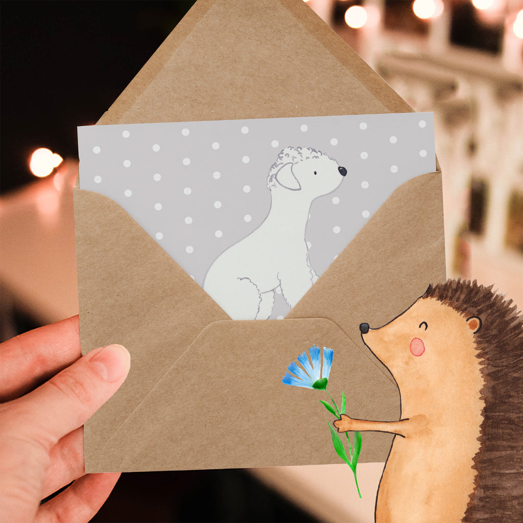 Personalisierte Deluxe Karte Bedlington Terrier Lebensretter Personalisierte Grußkarte, Personalisiertere Klappkarte, Personalisierte Einladungskarte, Personalisierte Glückwunschkarte, Personalisierte Hochzeitskarte, Personalisierte Geburtstagskarte, Grußkarte mit Namen, Grußkarte selber drucken, Grußkarte selbst gestalten, Grußkarte mit persönlichen Nachrichten, Grußkarte als Geldgeschenk, Grußkarten personalisiert, Personalisierte Karte, Hund, Hunderasse, Rassehund, Hundebesitzer, Geschenk, Tierfreund, Schenken, Welpe, Bedlington Terrier, Terrier