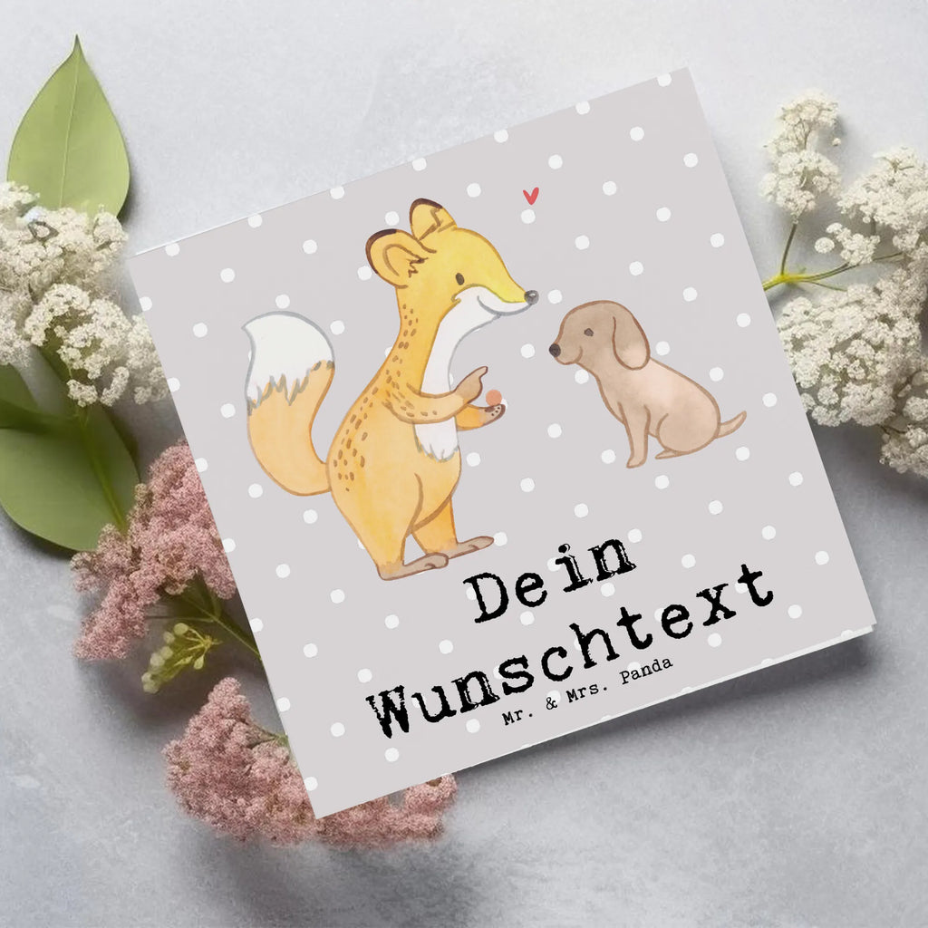 Personalisierte Deluxe Karte Fuchs Hundetraining Personalisierte Grußkarte, Personalisiertere Klappkarte, Personalisierte Einladungskarte, Personalisierte Glückwunschkarte, Personalisierte Hochzeitskarte, Personalisierte Geburtstagskarte, Grußkarte mit Namen, Grußkarte selber drucken, Grußkarte selbst gestalten, Grußkarte mit persönlichen Nachrichten, Grußkarte als Geldgeschenk, Grußkarten personalisiert, Personalisierte Karte, Geschenk, Sport, Sportart, Hobby, Schenken, Danke, Dankeschön, Auszeichnung, Gewinn, Sportler, Hundetraining, Hundeerziehung, Hundeschule, Welpenschule, Hundeprüfung