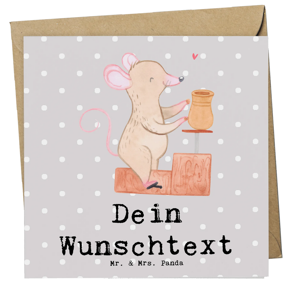 Personalisierte Deluxe Karte Maus Töpfern Personalisierte Grußkarte, Personalisiertere Klappkarte, Personalisierte Einladungskarte, Personalisierte Glückwunschkarte, Personalisierte Hochzeitskarte, Personalisierte Geburtstagskarte, Grußkarte mit Namen, Grußkarte selber drucken, Grußkarte selbst gestalten, Grußkarte mit persönlichen Nachrichten, Grußkarte als Geldgeschenk, Grußkarten personalisiert, Personalisierte Karte, Geschenk, Sport, Sportart, Hobby, Schenken, Danke, Dankeschön, Auszeichnung, Gewinn, Sportler, Töpfern, Töpferei, Töpferkurs