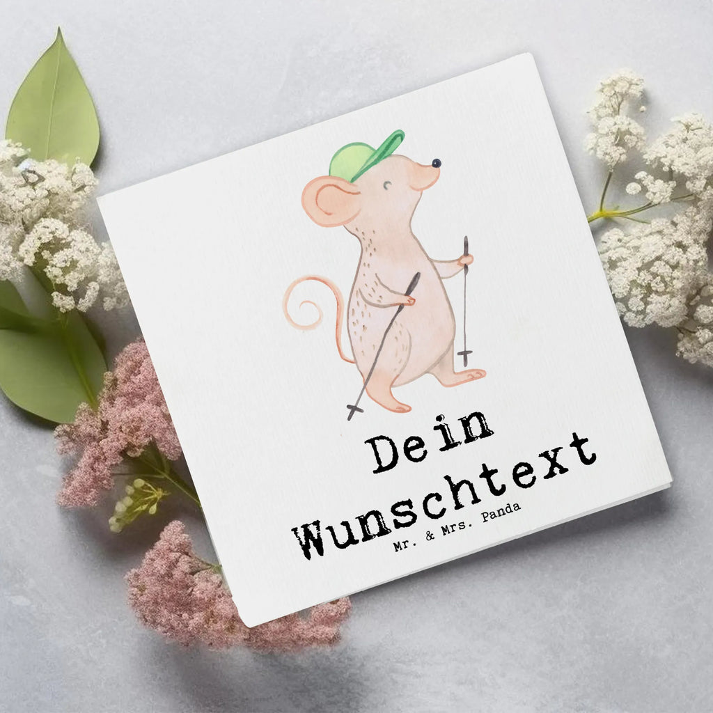 Personalisierte Deluxe Karte Maus Walking Personalisierte Grußkarte, Personalisiertere Klappkarte, Personalisierte Einladungskarte, Personalisierte Glückwunschkarte, Personalisierte Hochzeitskarte, Personalisierte Geburtstagskarte, Grußkarte mit Namen, Grußkarte selber drucken, Grußkarte selbst gestalten, Grußkarte mit persönlichen Nachrichten, Grußkarte als Geldgeschenk, Grußkarten personalisiert, Personalisierte Karte, Geschenk, Sport, Sportart, Hobby, Schenken, Danke, Dankeschön, Auszeichnung, Gewinn, Sportler, Walking, Walken, schnelles Gehen, Spazieren gehen