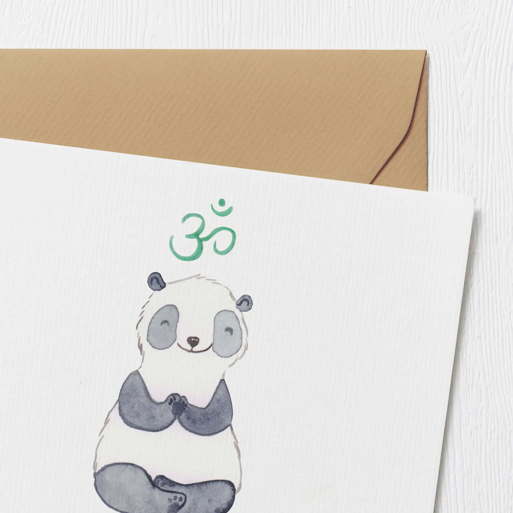 Personalisierte Deluxe Karte Panda Meditieren Personalisierte Grußkarte, Personalisiertere Klappkarte, Personalisierte Einladungskarte, Personalisierte Glückwunschkarte, Personalisierte Hochzeitskarte, Personalisierte Geburtstagskarte, Grußkarte mit Namen, Grußkarte selber drucken, Grußkarte selbst gestalten, Grußkarte mit persönlichen Nachrichten, Grußkarte als Geldgeschenk, Grußkarten personalisiert, Personalisierte Karte, Geschenk, Sport, Sportart, Hobby, Schenken, Danke, Dankeschön, Auszeichnung, Gewinn, Sportler, Meditieren, Meditation, Meditationskurs