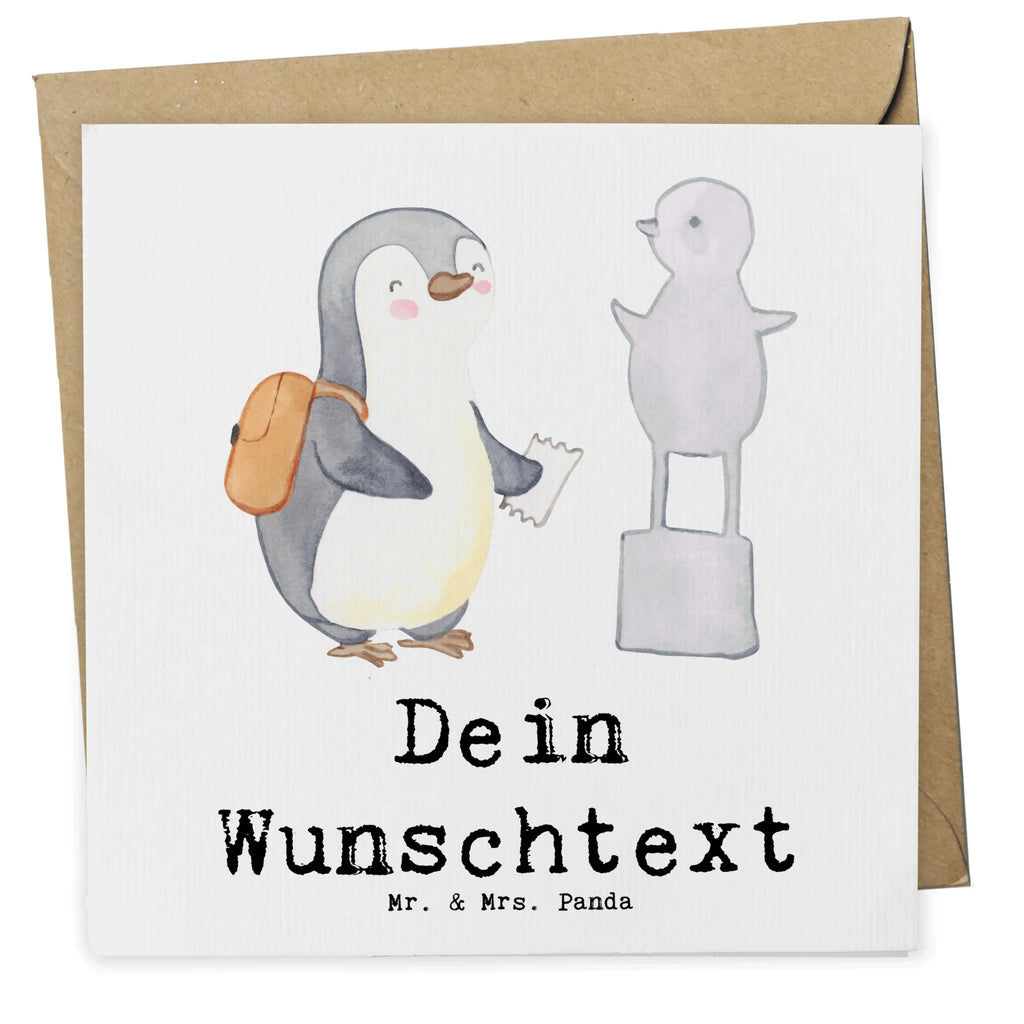 Personalisierte Deluxe Karte Pinguin Museum besuchen Personalisierte Grußkarte, Personalisiertere Klappkarte, Personalisierte Einladungskarte, Personalisierte Glückwunschkarte, Personalisierte Hochzeitskarte, Personalisierte Geburtstagskarte, Grußkarte mit Namen, Grußkarte selber drucken, Grußkarte selbst gestalten, Grußkarte mit persönlichen Nachrichten, Grußkarte als Geldgeschenk, Grußkarten personalisiert, Personalisierte Karte, Geschenk, Sport, Sportart, Hobby, Schenken, Danke, Dankeschön, Auszeichnung, Gewinn, Sportler, Museum besuchen, Museen