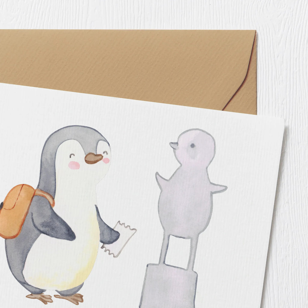 Personalisierte Deluxe Karte Pinguin Museum besuchen Personalisierte Grußkarte, Personalisiertere Klappkarte, Personalisierte Einladungskarte, Personalisierte Glückwunschkarte, Personalisierte Hochzeitskarte, Personalisierte Geburtstagskarte, Grußkarte mit Namen, Grußkarte selber drucken, Grußkarte selbst gestalten, Grußkarte mit persönlichen Nachrichten, Grußkarte als Geldgeschenk, Grußkarten personalisiert, Personalisierte Karte, Geschenk, Sport, Sportart, Hobby, Schenken, Danke, Dankeschön, Auszeichnung, Gewinn, Sportler, Museum besuchen, Museen