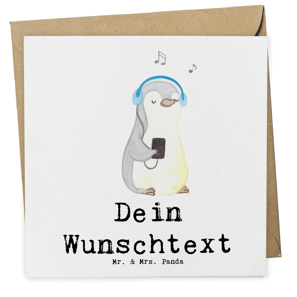 Personalisierte Deluxe Karte Pinguin Musik hören Personalisierte Grußkarte, Personalisiertere Klappkarte, Personalisierte Einladungskarte, Personalisierte Glückwunschkarte, Personalisierte Hochzeitskarte, Personalisierte Geburtstagskarte, Grußkarte mit Namen, Grußkarte selber drucken, Grußkarte selbst gestalten, Grußkarte mit persönlichen Nachrichten, Grußkarte als Geldgeschenk, Grußkarten personalisiert, Personalisierte Karte, Geschenk, Sport, Sportart, Hobby, Schenken, Danke, Dankeschön, Auszeichnung, Gewinn, Sportler, Musik hören, Lieblingssong