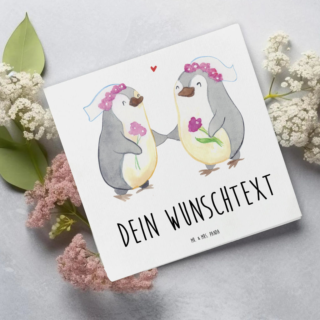 Personalisierte Deluxe Karte Pinguine Lesbian Pride Personalisierte Grußkarte, Personalisiertere Klappkarte, Personalisierte Einladungskarte, Personalisierte Glückwunschkarte, Personalisierte Hochzeitskarte, Personalisierte Geburtstagskarte, Grußkarte mit Namen, Grußkarte selber drucken, Grußkarte selbst gestalten, Grußkarte mit persönlichen Nachrichten, Grußkarte als Geldgeschenk, Grußkarten personalisiert, Personalisierte Karte, Hochzeit, Hochzeitsgeschenk, Ehe, Hochzeitsfeier, Trauung, Trauungsgeschenk, Hochzeitskarte, Verlobungsfeier, Verlobungsgeschenk, Hochzeitsgeschenkideen, Hochzeitsgeschenke für Brautpaar, Gleichgeschlechtliche Hochzeit