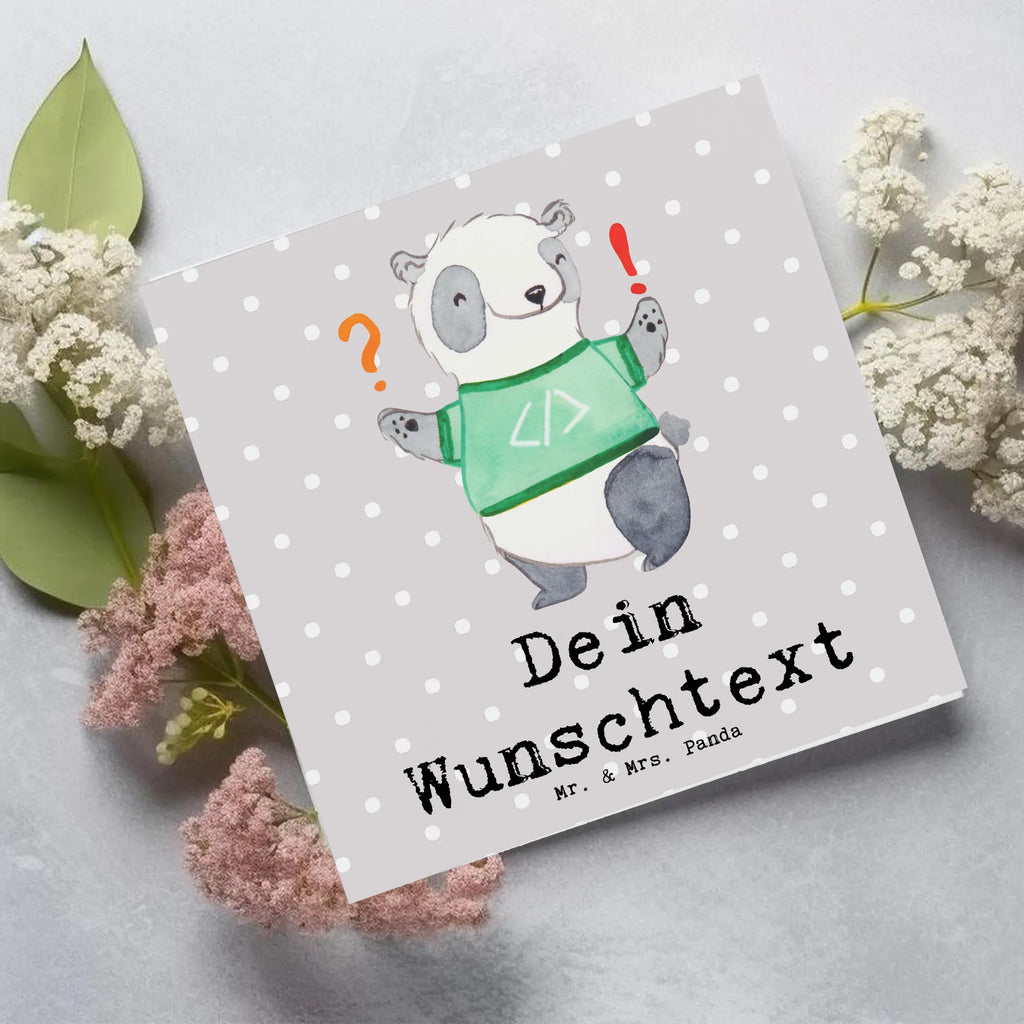 Personalisierte Deluxe Karte Panda Programmierer Abenteuer Personalisierte Grußkarte, Personalisiertere Klappkarte, Personalisierte Einladungskarte, Personalisierte Glückwunschkarte, Personalisierte Hochzeitskarte, Personalisierte Geburtstagskarte, Grußkarte mit Namen, Grußkarte selber drucken, Grußkarte selbst gestalten, Grußkarte mit persönlichen Nachrichten, Grußkarte als Geldgeschenk, Grußkarten personalisiert, Personalisierte Karte, Beruf, Ausbildung, Jubiläum, Abschied, Rente, Kollege, Kollegin, Geschenk, Schenken, Arbeitskollege, Mitarbeiter, Firma, Danke, Dankeschön, Panda Programmierer, Geschenk Programmierer, Programmierer Geschenk, Geschenke Berufe, Programmierer Geschenke