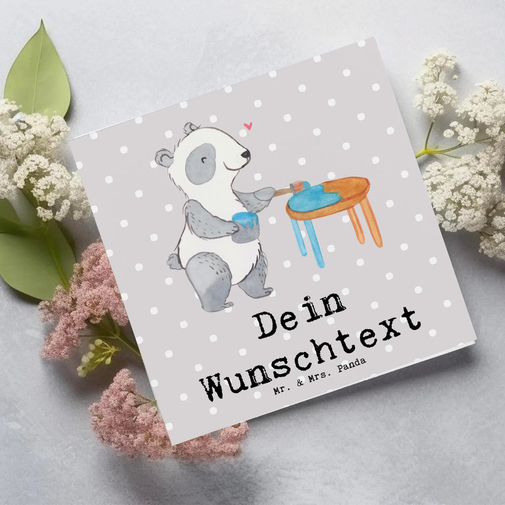 Personalisierte Deluxe Karte Panda Möbel restaurieren Personalisierte Grußkarte, Personalisiertere Klappkarte, Personalisierte Einladungskarte, Personalisierte Glückwunschkarte, Personalisierte Hochzeitskarte, Personalisierte Geburtstagskarte, Grußkarte mit Namen, Grußkarte selber drucken, Grußkarte selbst gestalten, Grußkarte mit persönlichen Nachrichten, Grußkarte als Geldgeschenk, Grußkarten personalisiert, Personalisierte Karte, Geschenk, Sport, Sportart, Hobby, Schenken, Danke, Dankeschön, Auszeichnung, Gewinn, Sportler, Möbel restaurieren, antike Möbel restaurieren, Handwerk, Restaurator