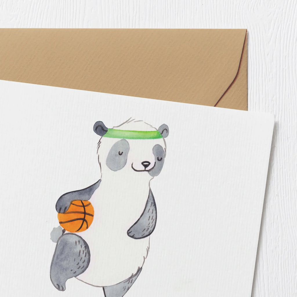 Personalisierte Deluxe Karte Panda Basketball Personalisierte Grußkarte, Personalisiertere Klappkarte, Personalisierte Einladungskarte, Personalisierte Glückwunschkarte, Personalisierte Hochzeitskarte, Personalisierte Geburtstagskarte, Grußkarte mit Namen, Grußkarte selber drucken, Grußkarte selbst gestalten, Grußkarte mit persönlichen Nachrichten, Grußkarte als Geldgeschenk, Grußkarten personalisiert, Personalisierte Karte, Geschenk, Sport, Sportart, Hobby, Schenken, Danke, Dankeschön, Auszeichnung, Gewinn, Sportler, Basketball, Basketball Verein, Basketball Verband, Basketballplatz