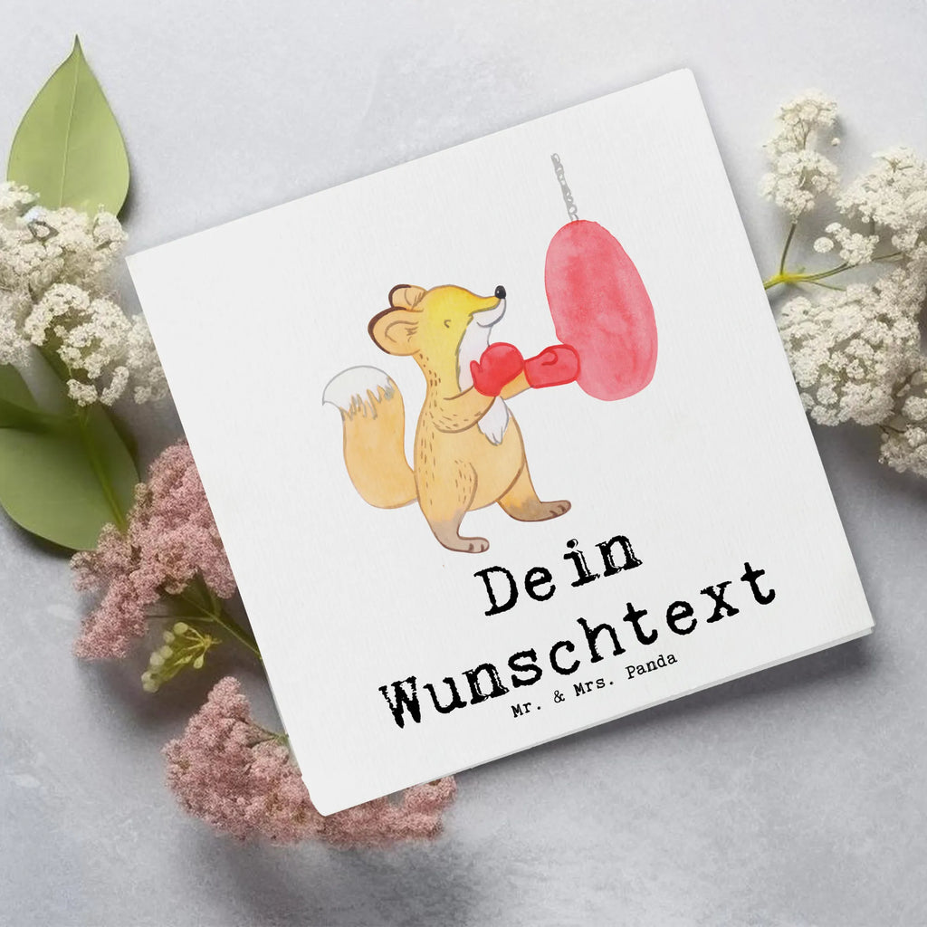 Personalisierte Deluxe Karte Fuchs Boxen Personalisierte Grußkarte, Personalisiertere Klappkarte, Personalisierte Einladungskarte, Personalisierte Glückwunschkarte, Personalisierte Hochzeitskarte, Personalisierte Geburtstagskarte, Grußkarte mit Namen, Grußkarte selber drucken, Grußkarte selbst gestalten, Grußkarte mit persönlichen Nachrichten, Grußkarte als Geldgeschenk, Grußkarten personalisiert, Personalisierte Karte, Geschenk, Sport, Sportart, Hobby, Schenken, Danke, Dankeschön, Auszeichnung, Gewinn, Sportler, Boxen, Boxkampf, Boxtraining