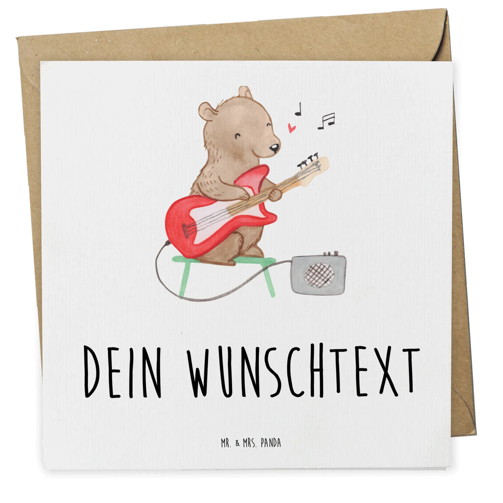 Personalisierte Deluxe Karte Bär E-Gitarre Personalisierte Grußkarte, Personalisiertere Klappkarte, Personalisierte Einladungskarte, Personalisierte Glückwunschkarte, Personalisierte Hochzeitskarte, Personalisierte Geburtstagskarte, Grußkarte mit Namen, Grußkarte selber drucken, Grußkarte selbst gestalten, Grußkarte mit persönlichen Nachrichten, Grußkarte als Geldgeschenk, Grußkarten personalisiert, Personalisierte Karte, Instrumente, Geschenke Musiker, Musikliebhaber, Bär, E-Gitarre, Band, Gitarre, Verstärker, Solo