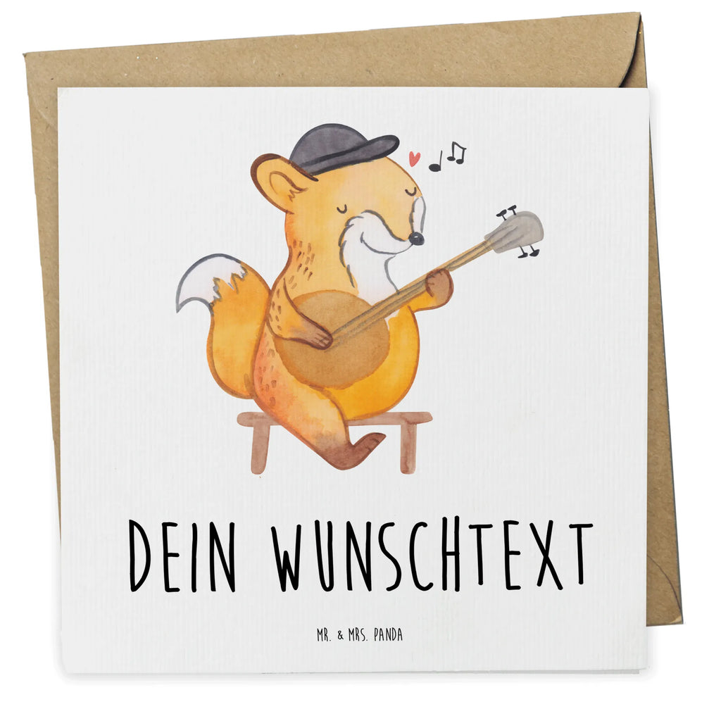 Personalisierte Deluxe Karte Fuchs Banjo Personalisierte Grußkarte, Personalisiertere Klappkarte, Personalisierte Einladungskarte, Personalisierte Glückwunschkarte, Personalisierte Hochzeitskarte, Personalisierte Geburtstagskarte, Grußkarte mit Namen, Grußkarte selber drucken, Grußkarte selbst gestalten, Grußkarte mit persönlichen Nachrichten, Grußkarte als Geldgeschenk, Grußkarten personalisiert, Personalisierte Karte, Instrumente, Geschenke Musiker, Musikliebhaber, Fuchs, Banjo, Saiteninstrument, Zupfinstrument, Laute, Akustik