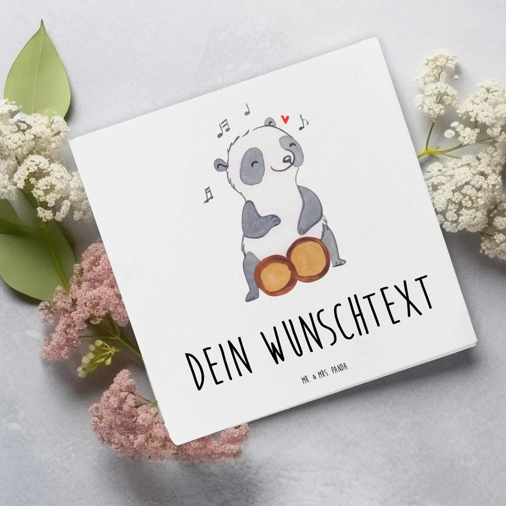 Personalisierte Deluxe Karte Panda Bongos Personalisierte Grußkarte, Personalisiertere Klappkarte, Personalisierte Einladungskarte, Personalisierte Glückwunschkarte, Personalisierte Hochzeitskarte, Personalisierte Geburtstagskarte, Grußkarte mit Namen, Grußkarte selber drucken, Grußkarte selbst gestalten, Grußkarte mit persönlichen Nachrichten, Grußkarte als Geldgeschenk, Grußkarten personalisiert, Personalisierte Karte, Instrumente, Geschenke Musiker, Musikliebhaber, Panda, Bongo, Trommel, Rhythmus, Kuba