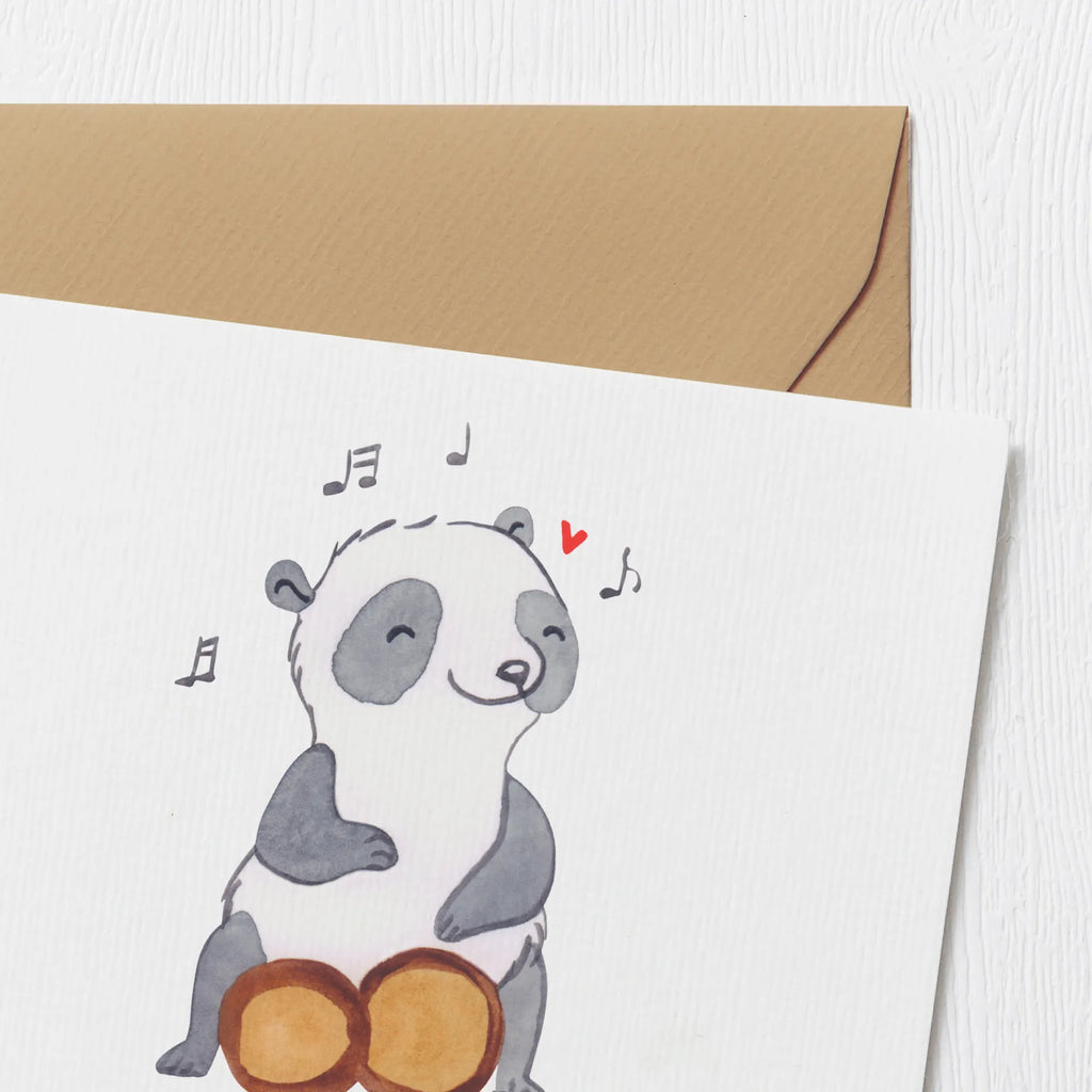 Personalisierte Deluxe Karte Panda Bongos Personalisierte Grußkarte, Personalisiertere Klappkarte, Personalisierte Einladungskarte, Personalisierte Glückwunschkarte, Personalisierte Hochzeitskarte, Personalisierte Geburtstagskarte, Grußkarte mit Namen, Grußkarte selber drucken, Grußkarte selbst gestalten, Grußkarte mit persönlichen Nachrichten, Grußkarte als Geldgeschenk, Grußkarten personalisiert, Personalisierte Karte, Instrumente, Geschenke Musiker, Musikliebhaber, Panda, Bongo, Trommel, Rhythmus, Kuba