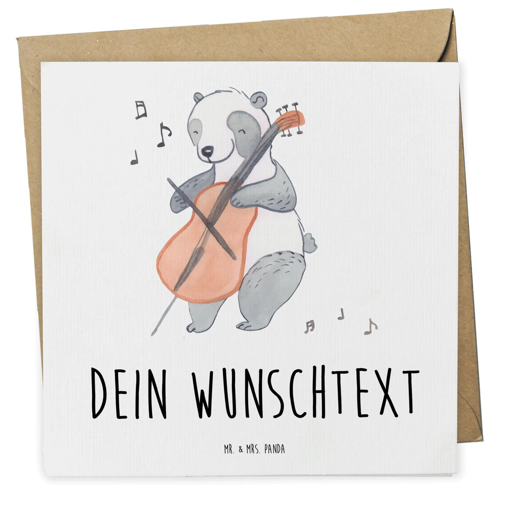 Personalisierte Deluxe Karte Panda Cello Personalisierte Grußkarte, Personalisiertere Klappkarte, Personalisierte Einladungskarte, Personalisierte Glückwunschkarte, Personalisierte Hochzeitskarte, Personalisierte Geburtstagskarte, Grußkarte mit Namen, Grußkarte selber drucken, Grußkarte selbst gestalten, Grußkarte mit persönlichen Nachrichten, Grußkarte als Geldgeschenk, Grußkarten personalisiert, Personalisierte Karte, Instrumente, Geschenke Musiker, Musikliebhaber, Panda, Cello, Streicher, Orchester, Kammermusik, Barock, Klassik, Bogen, Saiteninstrument