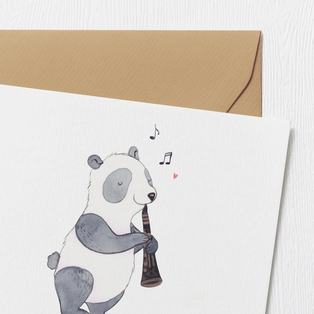 Personalisierte Deluxe Karte Panda Klarinette Personalisierte Grußkarte, Personalisiertere Klappkarte, Personalisierte Einladungskarte, Personalisierte Glückwunschkarte, Personalisierte Hochzeitskarte, Personalisierte Geburtstagskarte, Grußkarte mit Namen, Grußkarte selber drucken, Grußkarte selbst gestalten, Grußkarte mit persönlichen Nachrichten, Grußkarte als Geldgeschenk, Grußkarten personalisiert, Personalisierte Karte, Instrumente, Geschenke Musiker, Musikliebhaber, Panda, Klarinette, Holzblasinstrument, Orchester, Klassik, Ensemble