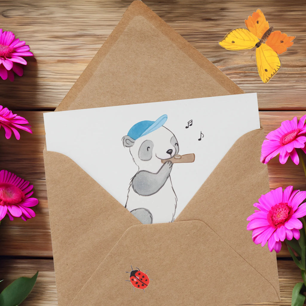 Personalisierte Deluxe Karte Panda Kazoo Personalisierte Grußkarte, Personalisiertere Klappkarte, Personalisierte Einladungskarte, Personalisierte Glückwunschkarte, Personalisierte Hochzeitskarte, Personalisierte Geburtstagskarte, Grußkarte mit Namen, Grußkarte selber drucken, Grußkarte selbst gestalten, Grußkarte mit persönlichen Nachrichten, Grußkarte als Geldgeschenk, Grußkarten personalisiert, Personalisierte Karte, Instrumente, Geschenke Musiker, Musikliebhaber, Panda, Kazoo, Trommel, Spaß, Freizeit, Mundsingen