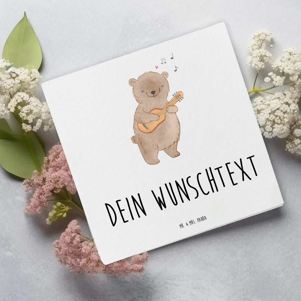 Personalisierte Deluxe Karte Bär Gitarre Personalisierte Grußkarte, Personalisiertere Klappkarte, Personalisierte Einladungskarte, Personalisierte Glückwunschkarte, Personalisierte Hochzeitskarte, Personalisierte Geburtstagskarte, Grußkarte mit Namen, Grußkarte selber drucken, Grußkarte selbst gestalten, Grußkarte mit persönlichen Nachrichten, Grußkarte als Geldgeschenk, Grußkarten personalisiert, Personalisierte Karte, Instrumente, Geschenke Musiker, Musikliebhaber, Bär, Gitarre, Akustik, Ensemble, Lagerfeuer, Gesang