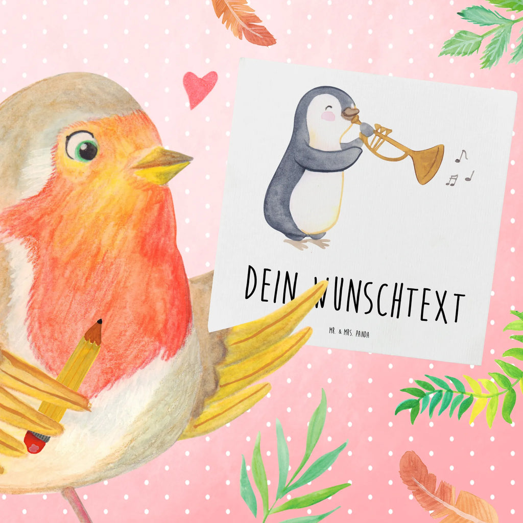 Personalisierte Deluxe Karte Pinguin Posaune Personalisierte Grußkarte, Personalisiertere Klappkarte, Personalisierte Einladungskarte, Personalisierte Glückwunschkarte, Personalisierte Hochzeitskarte, Personalisierte Geburtstagskarte, Grußkarte mit Namen, Grußkarte selber drucken, Grußkarte selbst gestalten, Grußkarte mit persönlichen Nachrichten, Grußkarte als Geldgeschenk, Grußkarten personalisiert, Personalisierte Karte, Instrumente, Geschenke Musiker, Musikliebhaber, Pinguin, Posaune, Blechblasinstrument, Orchester, Bigband, Klassik, Jazz