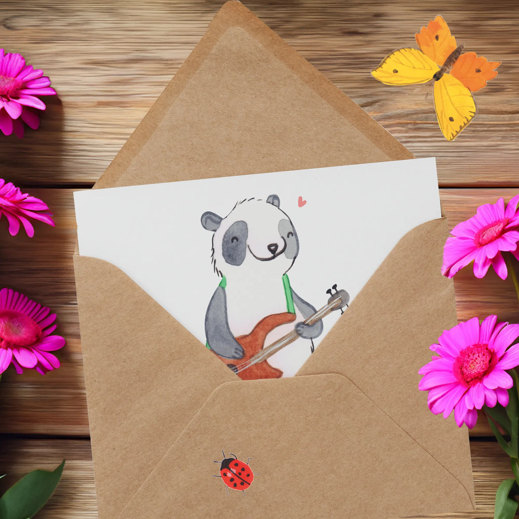 Personalisierte Deluxe Karte Panda Bassgitarre Personalisierte Grußkarte, Personalisiertere Klappkarte, Personalisierte Einladungskarte, Personalisierte Glückwunschkarte, Personalisierte Hochzeitskarte, Personalisierte Geburtstagskarte, Grußkarte mit Namen, Grußkarte selber drucken, Grußkarte selbst gestalten, Grußkarte mit persönlichen Nachrichten, Grußkarte als Geldgeschenk, Grußkarten personalisiert, Personalisierte Karte, Instrumente, Geschenke Musiker, Musikliebhaber, Panda, Bassgitarre, E-Bass, Verstärker, Band