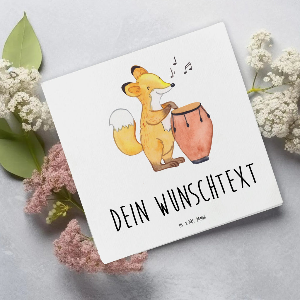 Personalisierte Deluxe Karte Fuchs Congas Personalisierte Grußkarte, Personalisiertere Klappkarte, Personalisierte Einladungskarte, Personalisierte Glückwunschkarte, Personalisierte Hochzeitskarte, Personalisierte Geburtstagskarte, Grußkarte mit Namen, Grußkarte selber drucken, Grußkarte selbst gestalten, Grußkarte mit persönlichen Nachrichten, Grußkarte als Geldgeschenk, Grußkarten personalisiert, Personalisierte Karte, Instrumente, Geschenke Musiker, Musikliebhaber, Fuchs, Congas, Rhythmus, Trommel, Tanzmusik