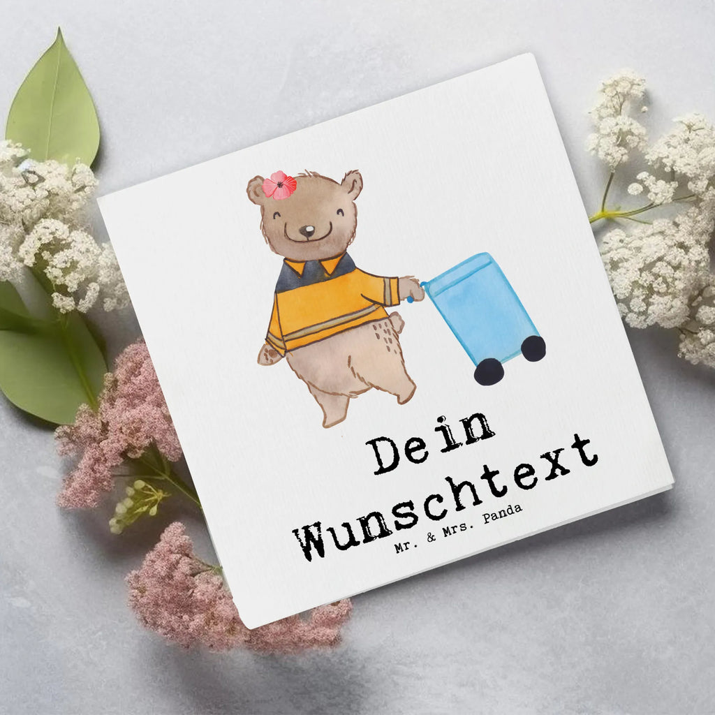 Personalisierte Deluxe Karte Müllwerkerin Herz Personalisierte Grußkarte, Personalisiertere Klappkarte, Personalisierte Einladungskarte, Personalisierte Glückwunschkarte, Personalisierte Hochzeitskarte, Personalisierte Geburtstagskarte, Grußkarte mit Namen, Grußkarte selber drucken, Grußkarte selbst gestalten, Grußkarte mit persönlichen Nachrichten, Grußkarte als Geldgeschenk, Grußkarten personalisiert, Personalisierte Karte, Beruf, Ausbildung, Jubiläum, Abschied, Rente, Kollege, Kollegin, Geschenk, Schenken, Arbeitskollege, Mitarbeiter, Firma, Danke, Dankeschön, Müllwerkerin, Fachkraft Kreislauf- und Abfallwirtschaft, Müllentsorgerin, Kehrichtfrau, Müllfrau, Müllfahreriin