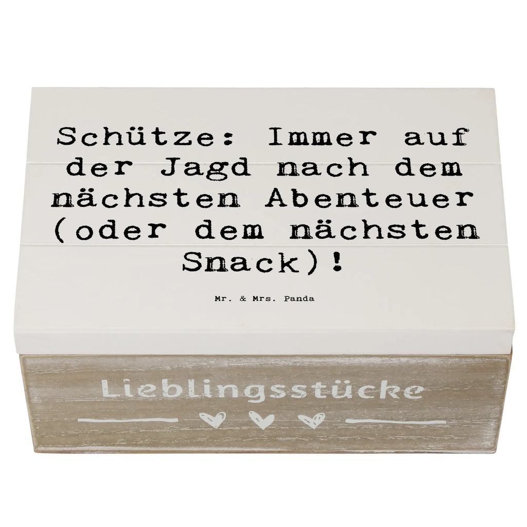 Holzkiste Spruch Abenteuer Schütze Holzkiste, Kiste, Schatzkiste, Truhe, Schatulle, XXL, Erinnerungsbox, Erinnerungskiste, Dekokiste, Aufbewahrungsbox, Geschenkbox, Geschenkdose, Tierkreiszeichen, Sternzeichen, Horoskop, Astrologie, Aszendent