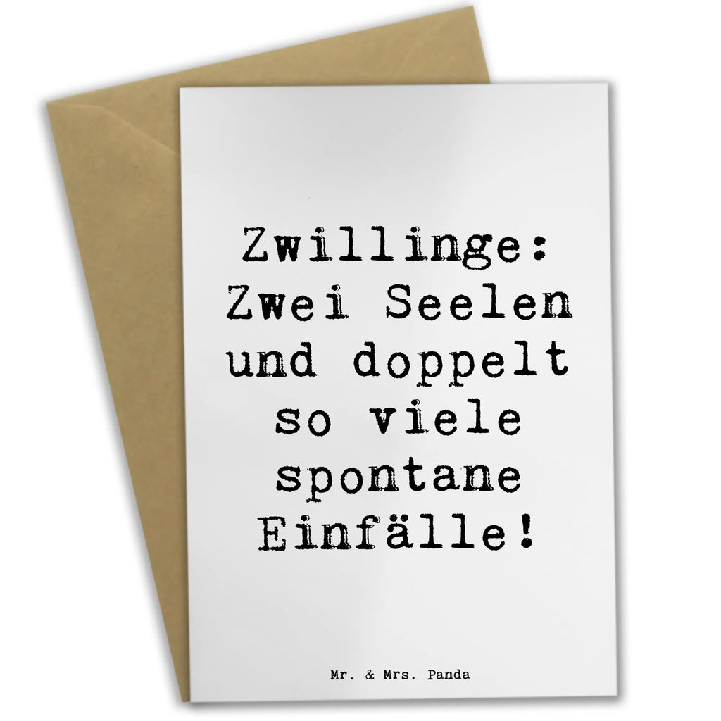 Grußkarte Spruch Zwillinge Abenteuer Grußkarte, Klappkarte, Einladungskarte, Glückwunschkarte, Hochzeitskarte, Geburtstagskarte, Karte, Ansichtskarten, Tierkreiszeichen, Sternzeichen, Horoskop, Astrologie, Aszendent